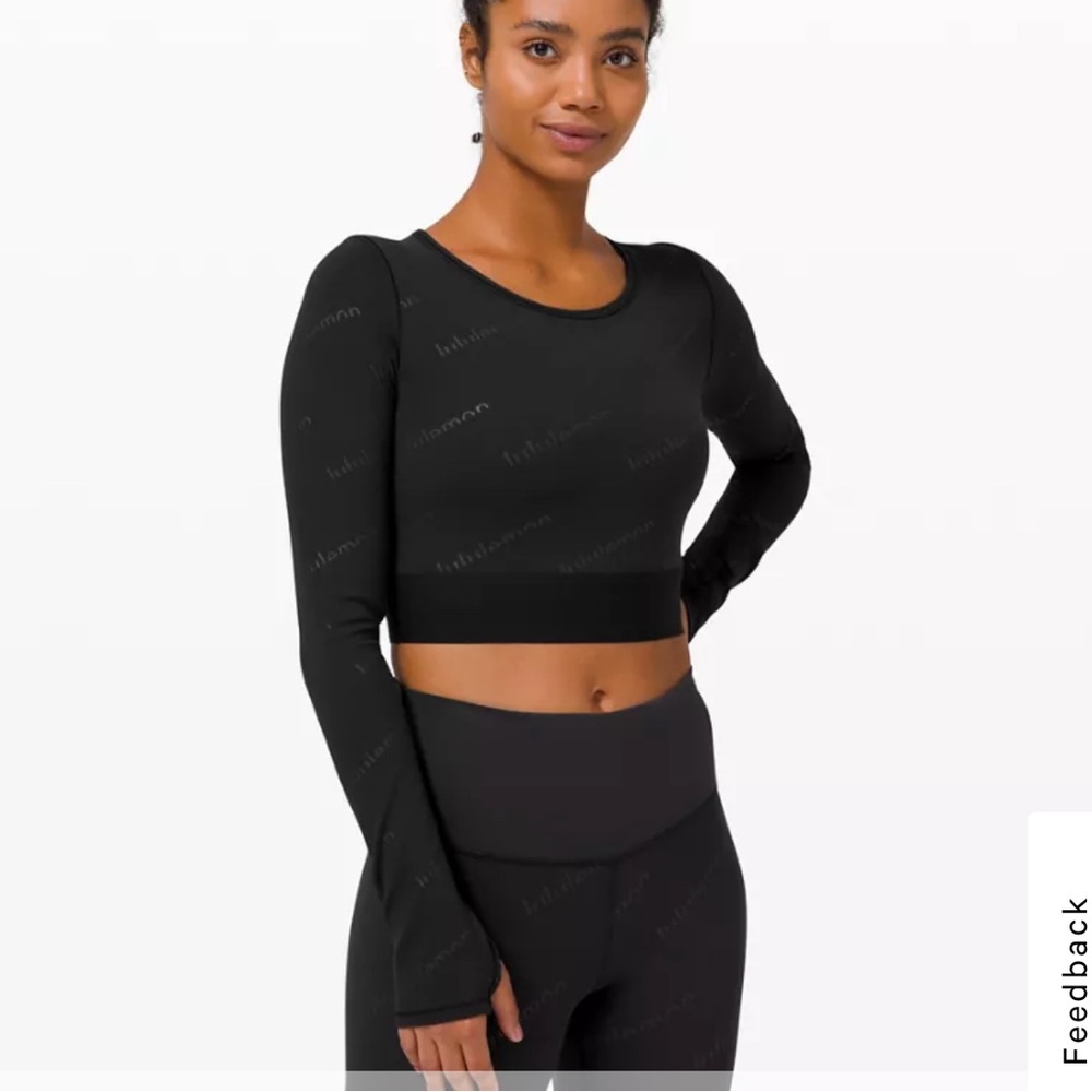 Lululemon Wunder Train Cropped Long Sleeve Special Edition